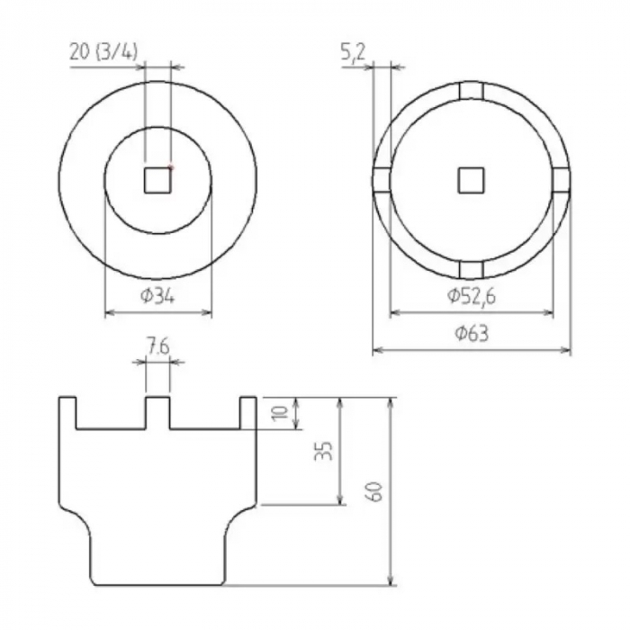 Cheie cu 4 pini pentru pivot suspensie Mercedes Benz M Class [3]