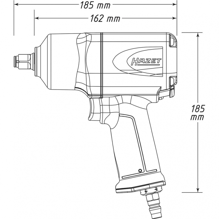 Cheie pneumatica de impact 1/2", 1700 nm [3]