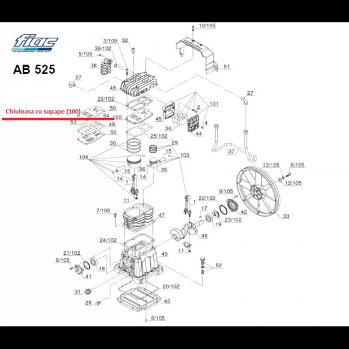 Chiuloasa cu supape cap compresor AB 525 [3]