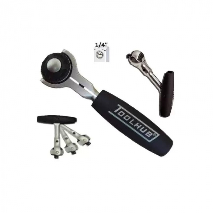 Clichet cu cap rotativ si maner in T, 1/4" [1]