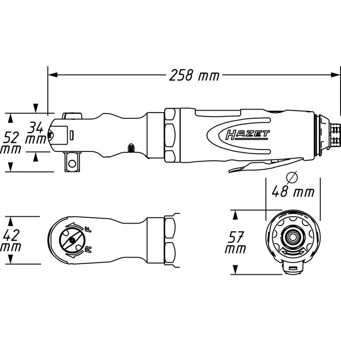 Clichet pneumatic mini 1/2" 108 Nm [2]