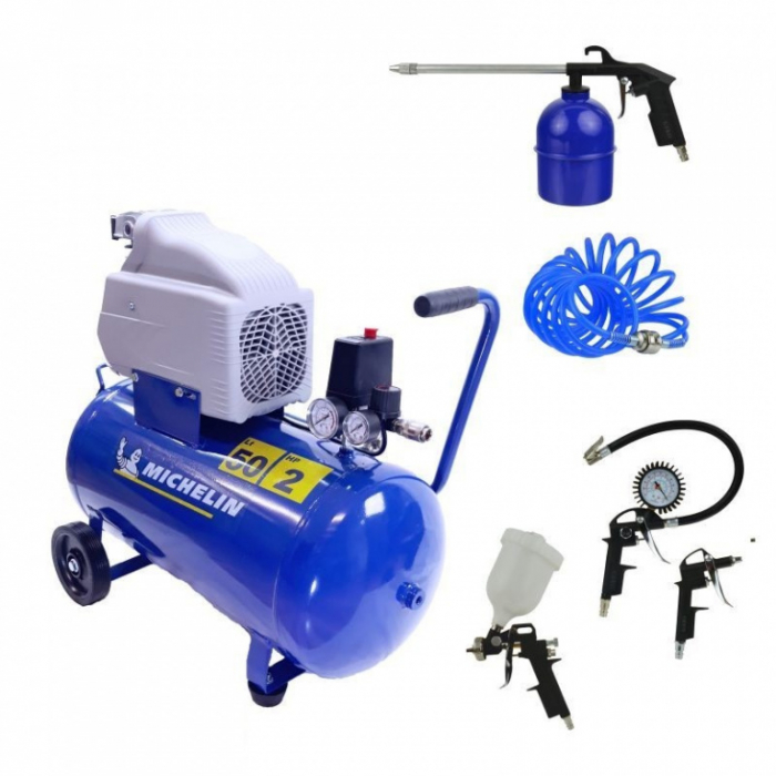 Compresor de aer 50 litri MB 50 + Set de 5 scule pneumatice [1]