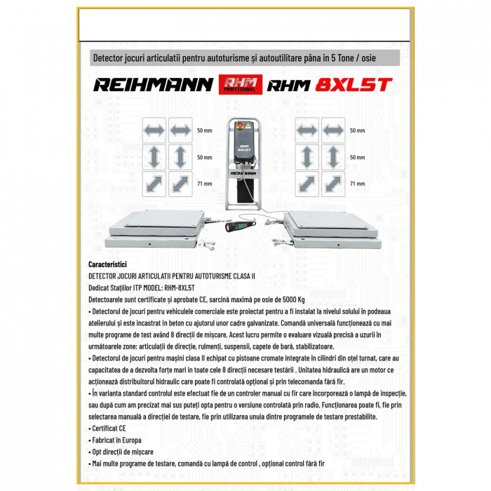 Detector jocuri articulatii autoturisme clasa II, REIHMANN-RHM 8xL5T [5]