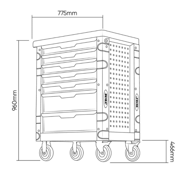 Dulap 7 sertare cu echipare profesionala, 172 piese [5]