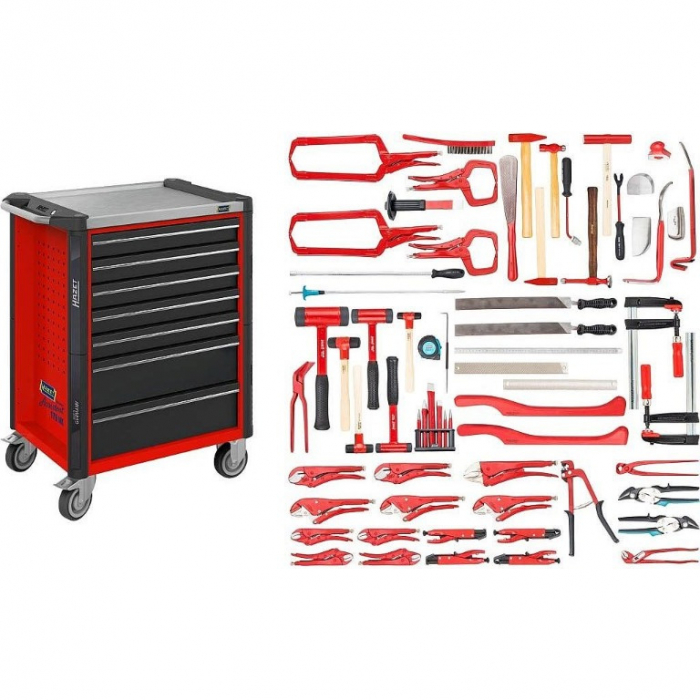 Dulap cu scule echipat 7 sertare, 65 piese pentru caroserii din ALUMINIU [2]