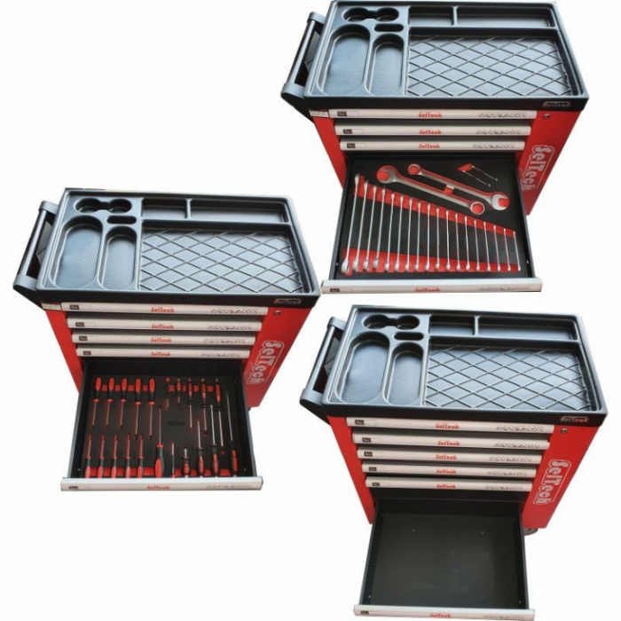 Dulap de scule echipat premium cu 6 sertare, 148 piese [4]