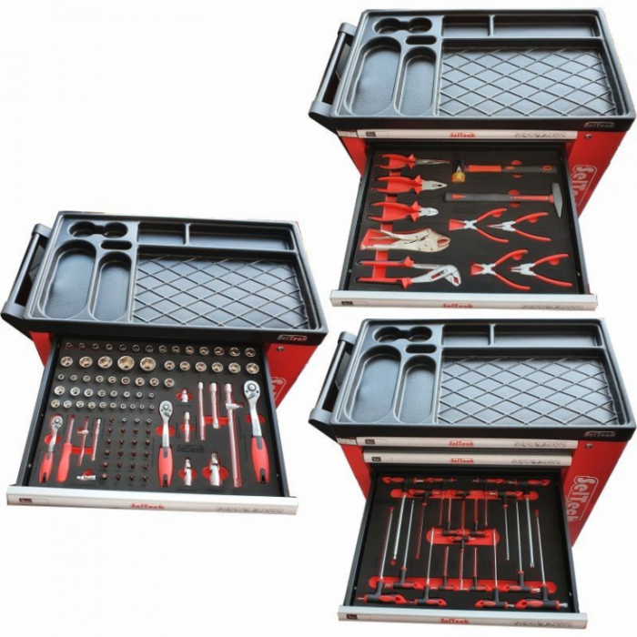 Dulap de scule echipat premium cu 6 sertare, 148 piese [3]