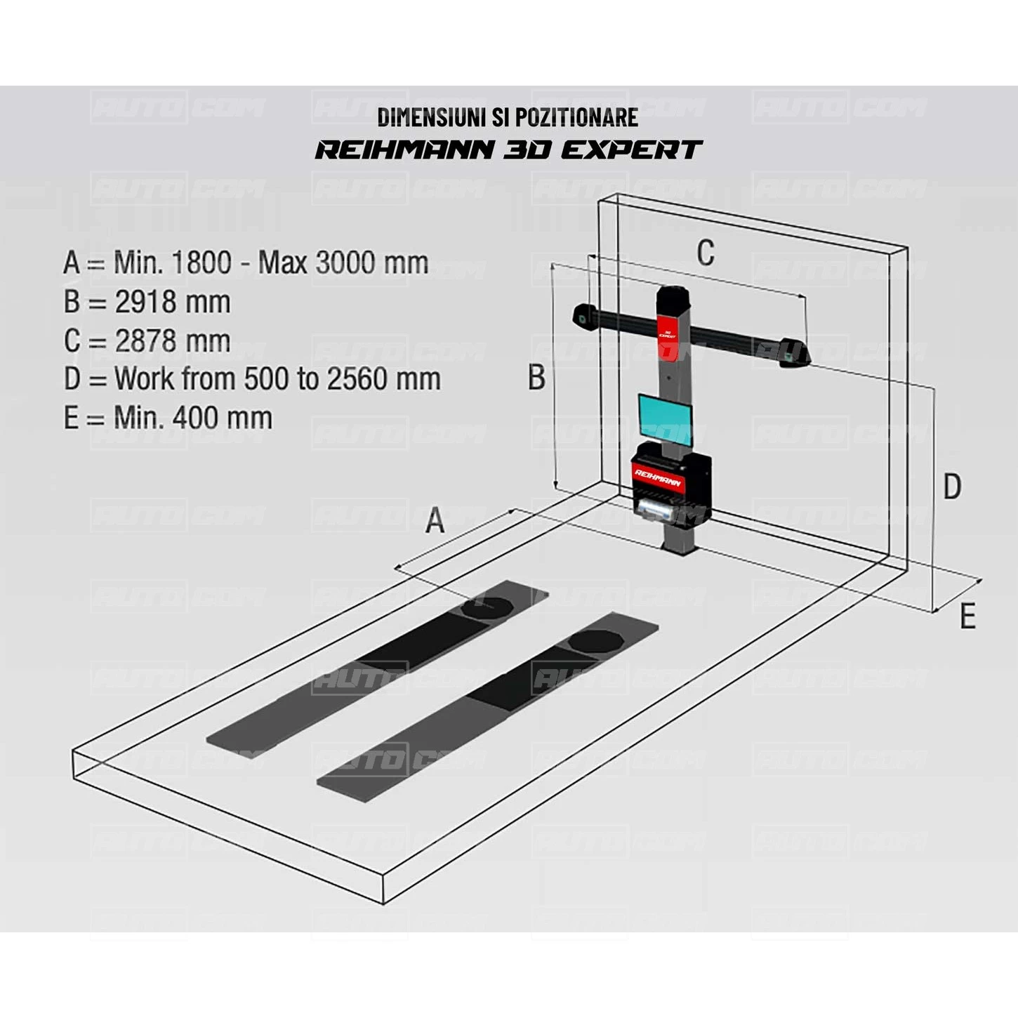 Elevator 4 coloane 4,5T+ Pachet EXPERT Aparat geometrie directie [4]