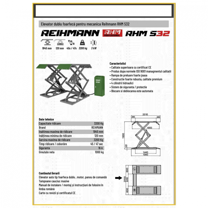 Elevator auto tip foarfeca RHM S32 [3]