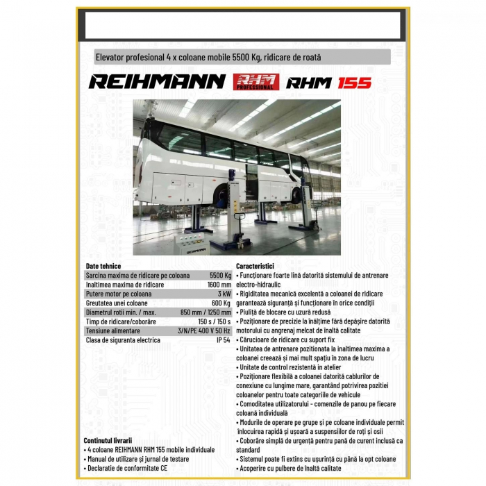 Elevator coloana mobilă, ridicare de roata, 5500 kg pe coloană [3]