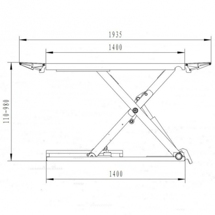 Elevator foarfeca pentru vulcanizare 3T, 220V [4]
