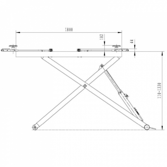 Elevator foarfeca portabil pentru tinichigerie 2.7 tone, 220V [5]