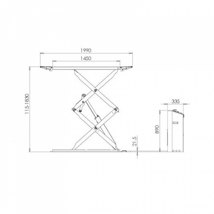 Elevator foarfeca electro hidraulic 3T, 220V [2]