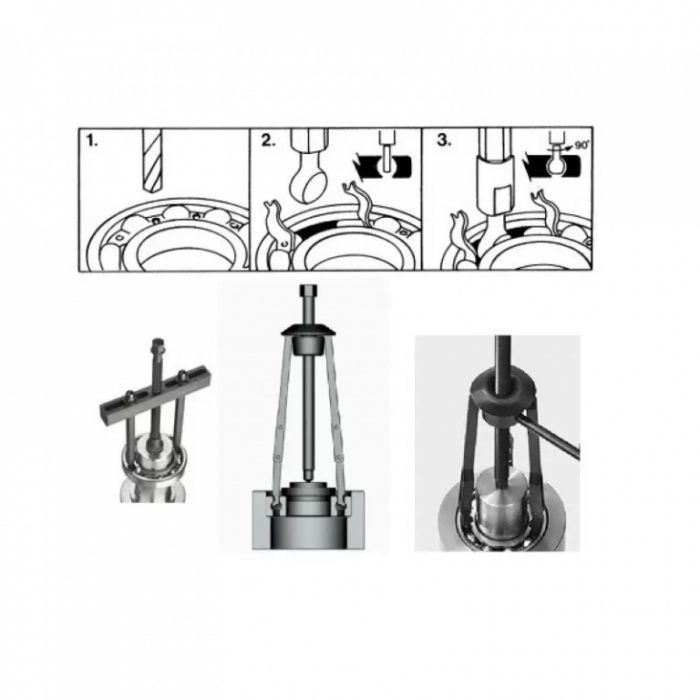 Extractor pentru rulment 10 piese [2]