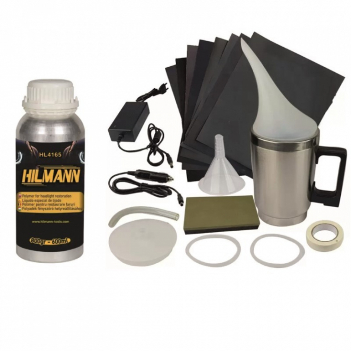 Kit complet pentru restaurare faruri cu polimer 600ml [2]