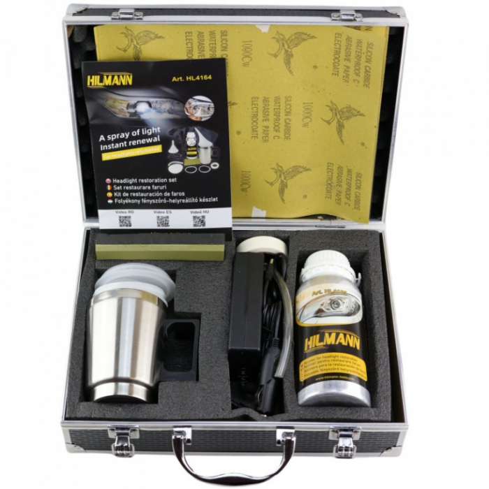 Kit complet pentru restaurare faruri cu polimer 600ml [6]