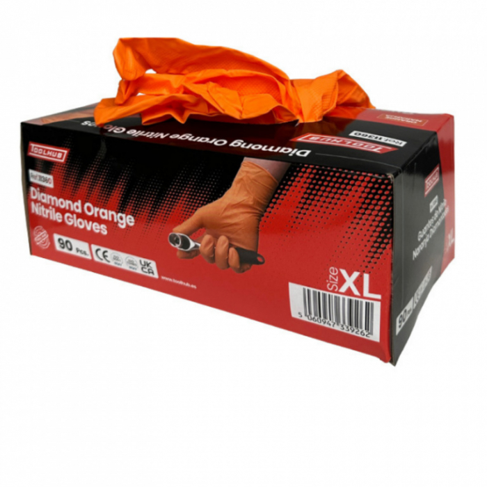 Manusi din nitril culoare orange marimea L , 100 buc [2]