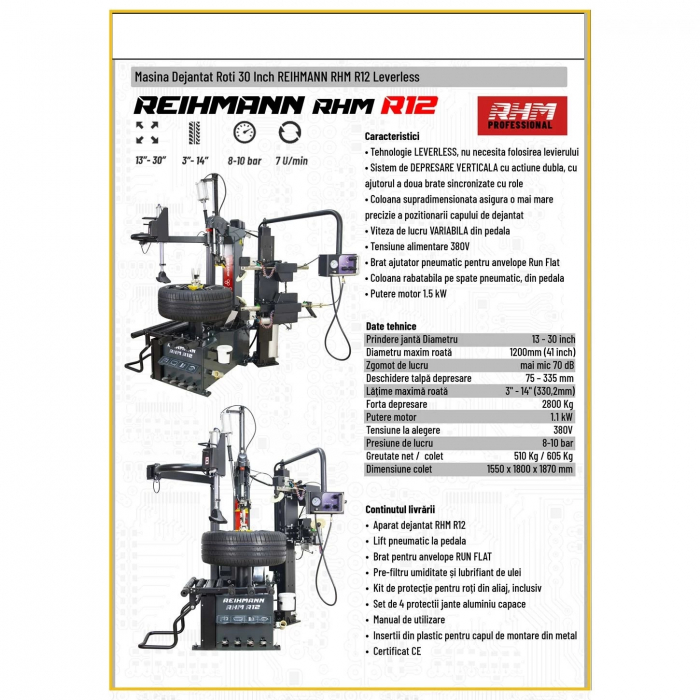 Masina dejantat roti 30 inch REIHMANN-RHM R12 LEVERLESS [10]