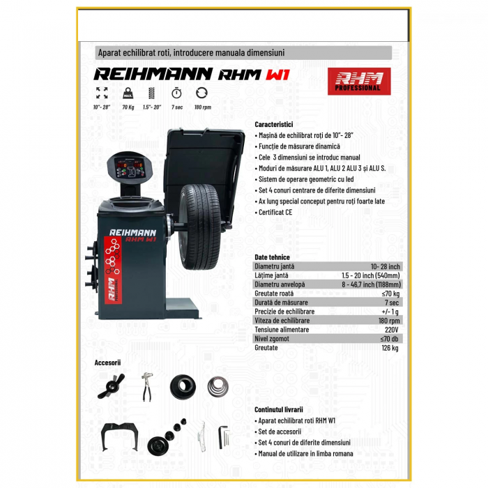 Masina echilibrat roti REIHMANN-RHM W1 manual [9]