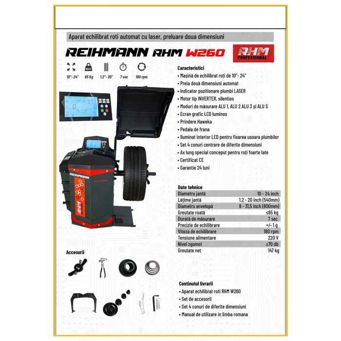 Masina echilibrat roti REIHMANN-RHM W260 [5]