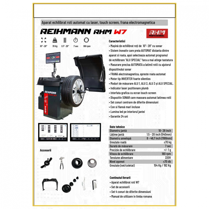 Masina echilibrat roti REIHMANN-RHM W7 cu touch screen si laser [5]