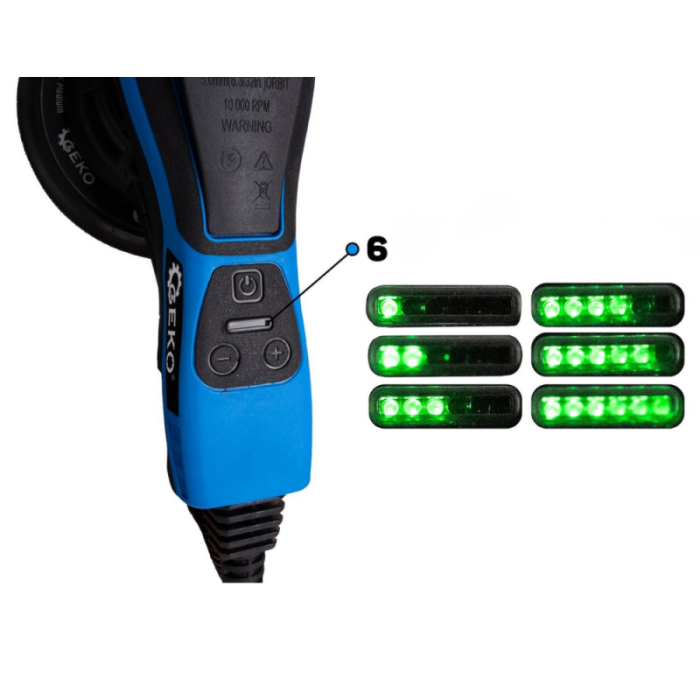 Masina orbitala de slefuit Geko G-G80811 fara perii 150 mm, x 350 W, orbita 5 mm [7]