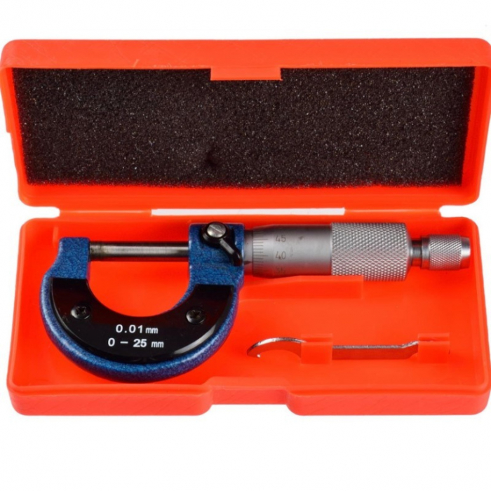 Micrometru cu metrologie, diviziune 0,01, 0-25mm [2]