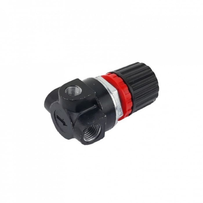 Mini regulator de presiune cu 2 filete interioare de 1/4" si 1 filet de 1/8" [1]