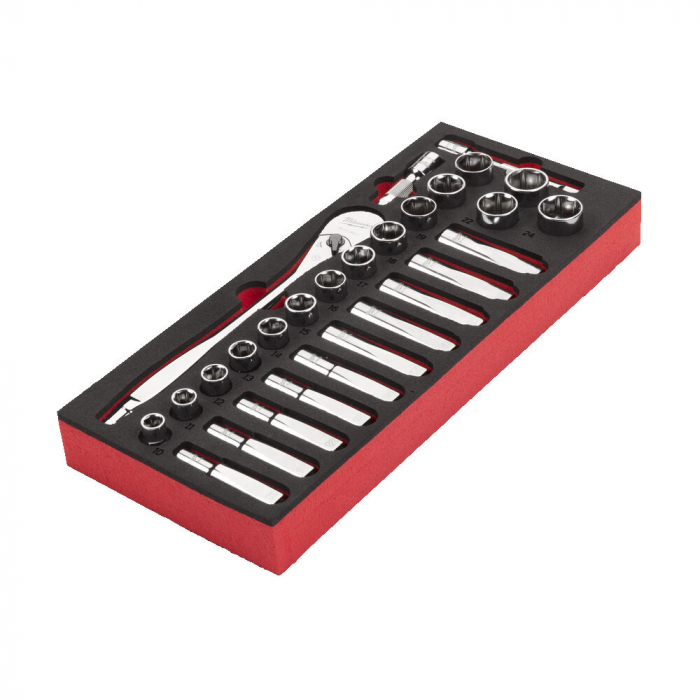 Modul in insertie de spuma cu chei tubulare 1/2", 28buc [2]