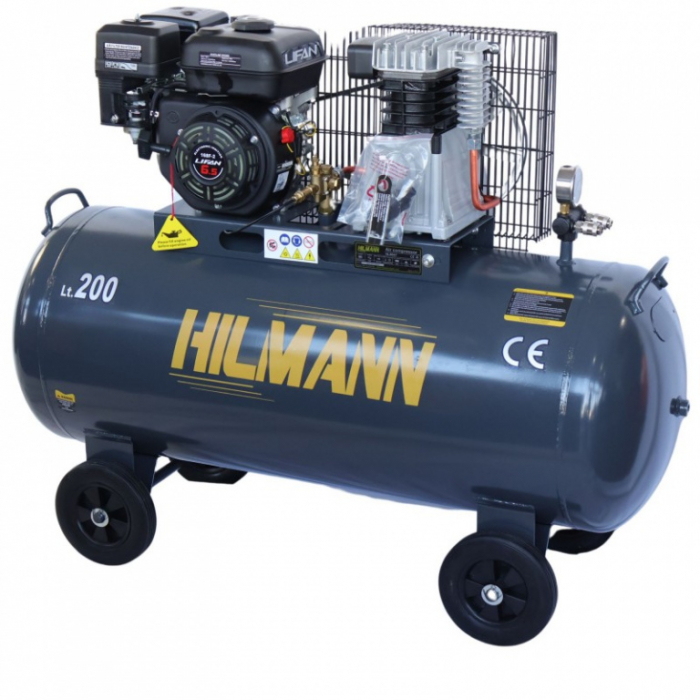 Motocompresor 200L, 6.5CP pe benzină, 10 bar [6]