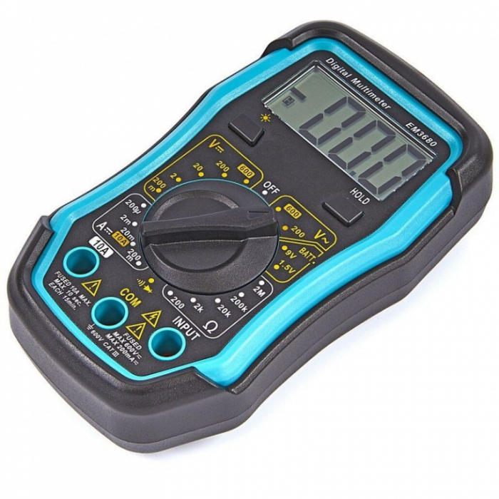 Multimetru digital cu protectie din cauciuc, profesional [4]