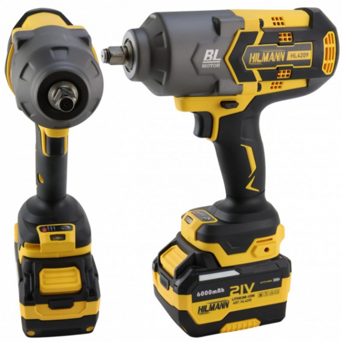 Cheie de impact 1/2" cu acumulator 1600 Nm cu baterie de 6 Ah, 21V [5]