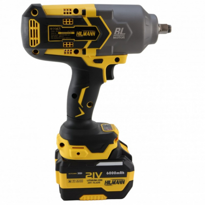Cheie de impact 1/2" cu acumulator 1600 Nm cu baterie de 6 Ah, 21V [4]