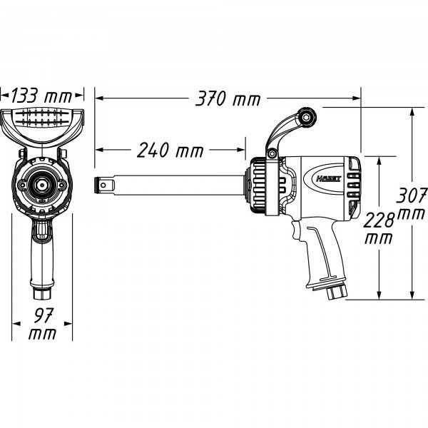 Cheie pneumatica de impact Twin Turbo 1" 3850 Nm [3]