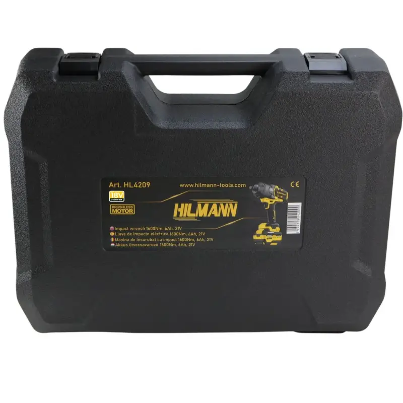 Mașină profesională de înșurubat cu impact 1/2" cu acumulator 1600 Nm  1 x baterie de 6 Ah inclusa, 21V [9]