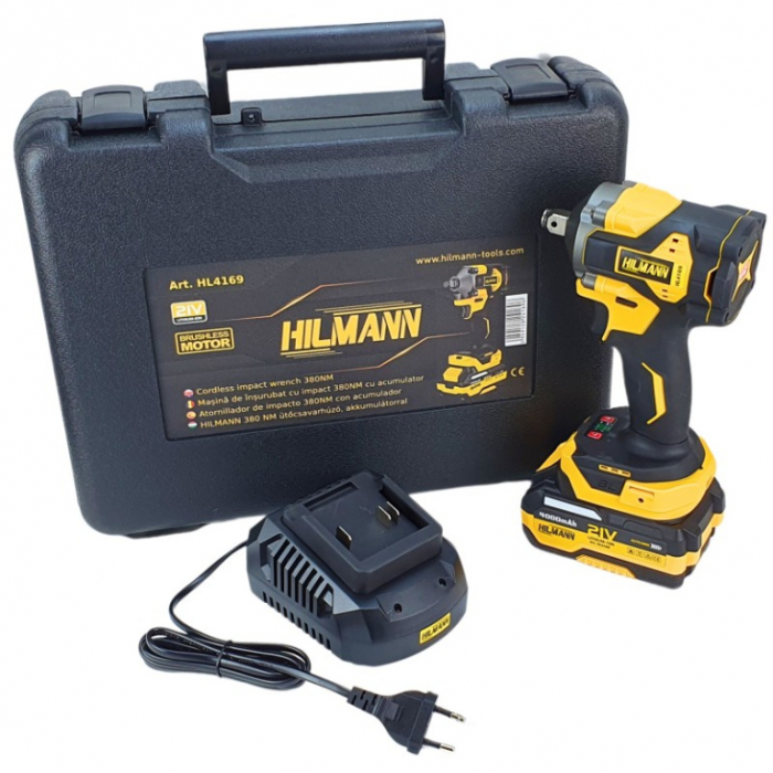 Cheie de insurubat cu impact 380Nm 4Ah,  21V [5]