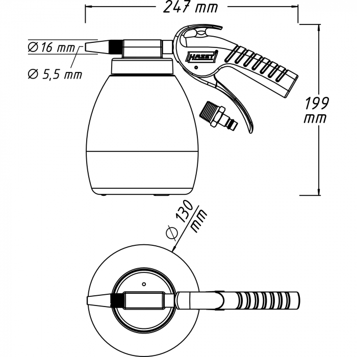 Pistol curatat cu soda, profesional [2]