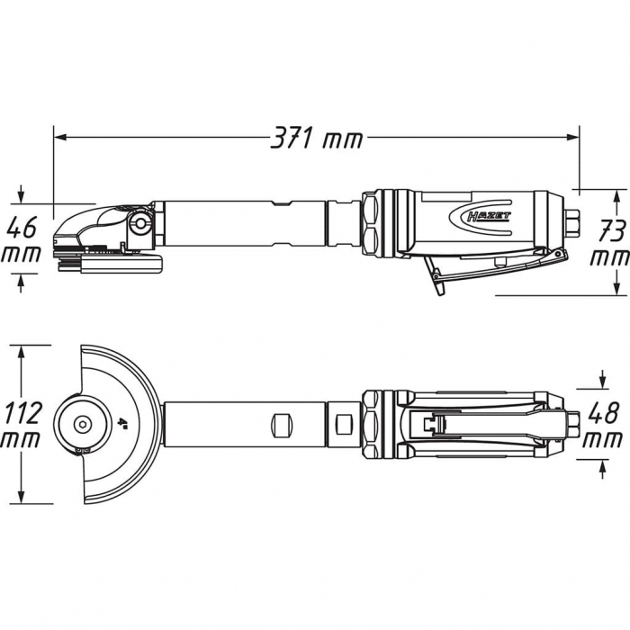 Polizor pneumatic unghiular de adancime, 6,3 bar [3]