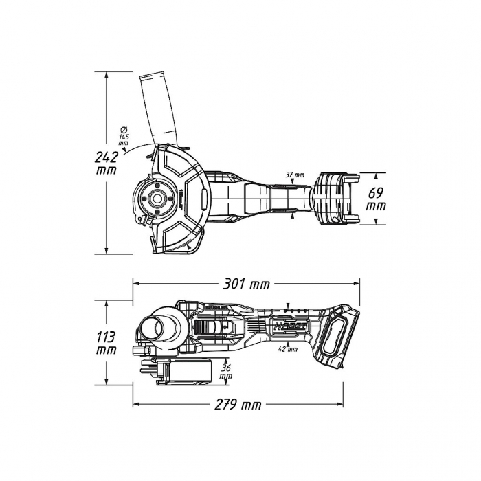 Polizor unghiular cu acumulator 18V, 125 mm [6]