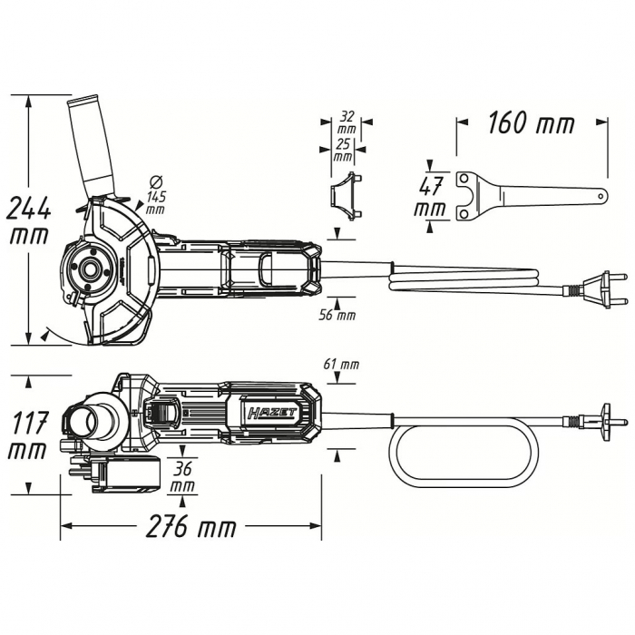 Polizor unghiular electric 680 W, 125 mm [6]