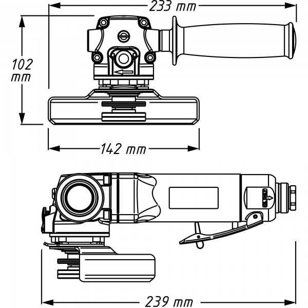 Polizor unghiular pneumatic, 125 mm [2]
