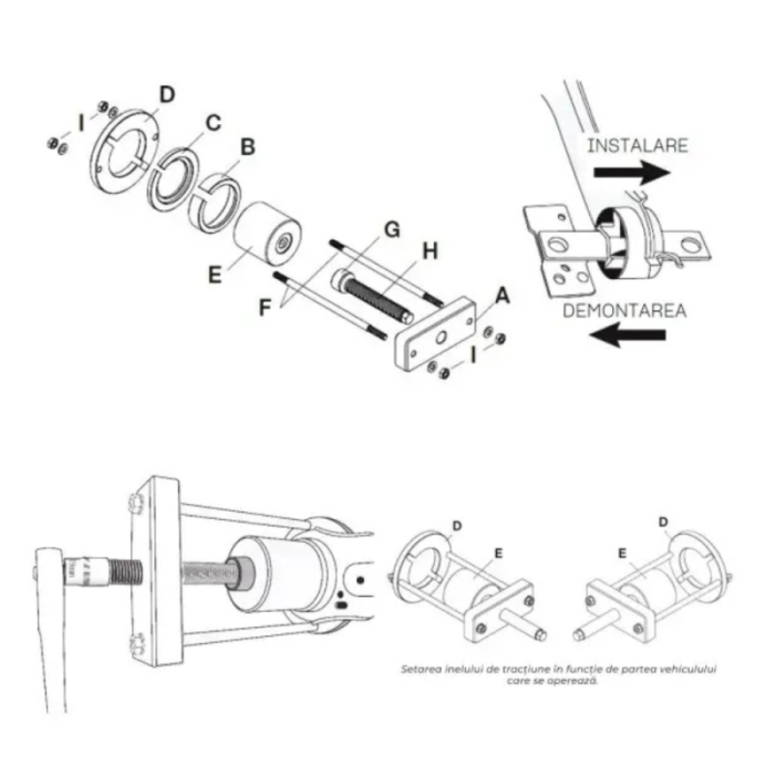 Presă bucșe punte spate Ford/Volvo pentru demontare și montare direct pe vehicul [5]