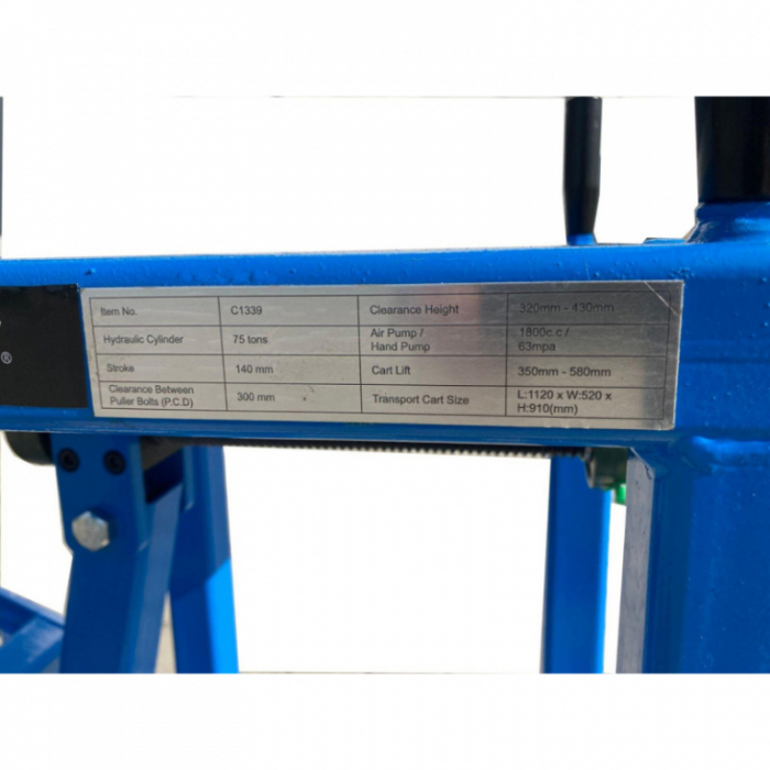 Presa hidro-pneumatica pivoti camioane, 75 tone [5]
