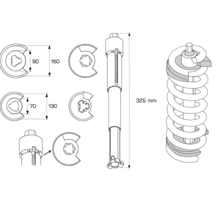 Presa pentru arcuri de suspensie punte fata-spate Mercedes [4]
