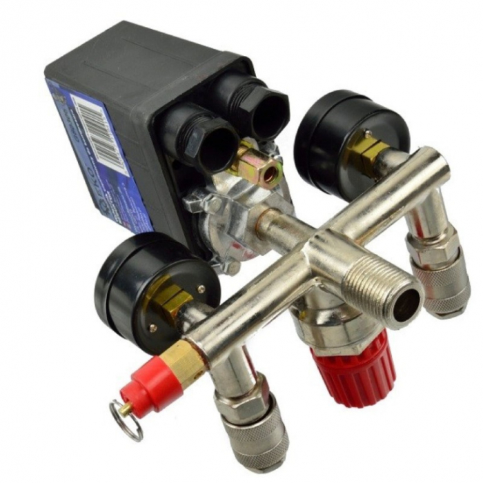 Presostat pentru compresor monofazic cu regulator si manometre [3]