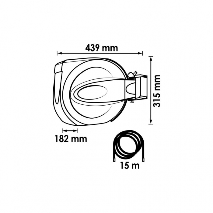 Rola cu furtun de aer interior 10 mm & 12 bar,15 m [6]