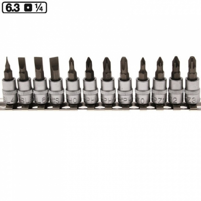 Trusa / Set biti profil PH , PZ , si lati 1/4", 12 buc [1]