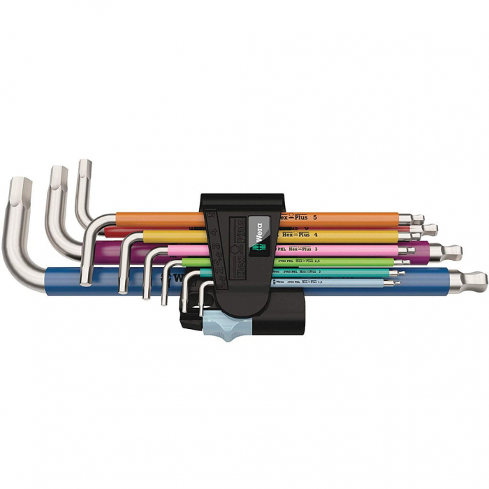Set chei imbus cu bila, Hex-Plus Multicolor INOX, 9 [1]