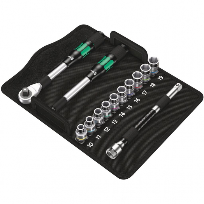 Set chei tubulare cu clichet hibrid Zyklop, 1/2″ metric, 13 buc. [1]