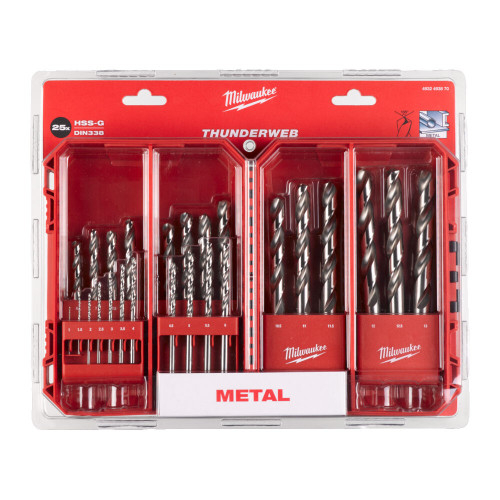 Set de burghie pentru metal rectificate DIN 338, Ø 1.0-13.0 mm, 25 buc [1]